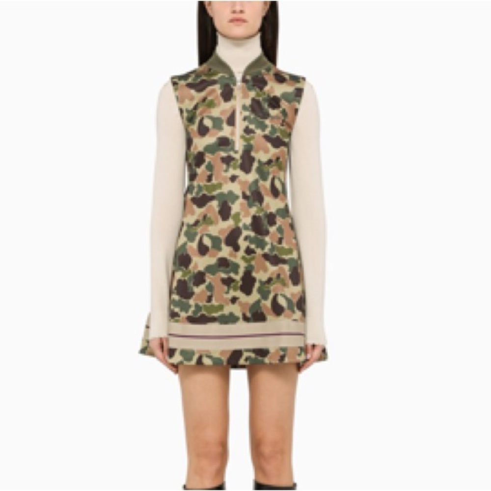 New no tag PALM ANGELS Camouflage Sleeveless Dress